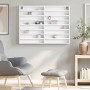 Vitrina de madera ingeniería blanca 100x8,5x75 cm by , Shelves and shelves - Ref: Foro24-847933, Price: 71,11 €, Discount: %