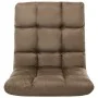 Tumbona de suelo plegable microfibra gris taupe de vidaXL, Divanes - Ref: Foro24-325253, Precio: 78,50 €, Descuento: %