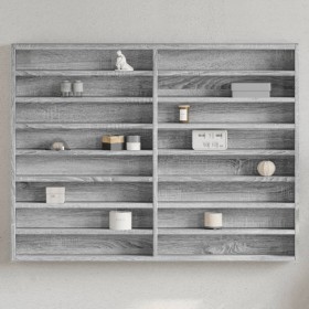 Ingenieurholz-Vitrine in Sonoma-Grau 100x8,5x75 cm von , Regale und Regale - Ref: Foro24-847938, Preis: 53,07 €, Rabatt: %