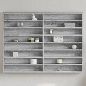 Vitrina de madera de ingeniería gris Sonoma 100x8,5x75 cm by , Shelves and shelves - Ref: Foro24-847938, Price: 52,78 €, Disc...