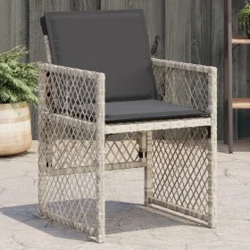Sillones de jardín con cojines 4 uds ratán sintético gris claro by , Garden chairs - Ref: Foro24-364954, Price: 212,54 €, Dis...