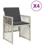 Gartensofas mit Kissen, 4 Stück, aus hellem grauem Kunststoff-Rattan. von , Gartenstühle - Ref: Foro24-364954, Preis: 216,34 ...