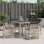 Gartensofas mit Kissen, 4 Stück, aus hellem grauem Kunststoff-Rattan. von , Gartenstühle - Ref: Foro24-364954, Preis: 216,34 ...