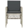 Gartensofas mit Kissen, 4 Stück, aus hellem grauem Kunststoff-Rattan. von , Gartenstühle - Ref: Foro24-364954, Preis: 216,34 ...
