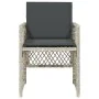 Sillones de jardín con cojines 4 uds ratán sintético gris claro by , Garden chairs - Ref: Foro24-364954, Price: 212,54 €, Dis...