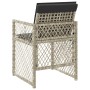 Gartensofas mit Kissen, 4 Stück, aus hellem grauem Kunststoff-Rattan. von , Gartenstühle - Ref: Foro24-364954, Preis: 216,34 ...