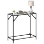 Mesa consola superficie vidrio transparente acero 80x35x81 cm by , console tables - Ref: Foro24-846018, Price: 38,88 €, Disco...