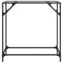 Mesa consola superficie vidrio transparente acero 80x35x81 cm de , Mesas consola - Ref: Foro24-846018, Precio: 38,39 €, Descu...