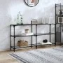 Mesa consola superficie vidrio transparente acero 158,5x30x81cm de , Mesas consola - Ref: Foro24-846032, Precio: 83,83 €, Des...