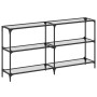 Mesa consola superficie vidrio transparente acero 158,5x30x81cm by , console tables - Ref: Foro24-846032, Price: 85,46 €, Dis...