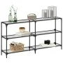 Mesa consola superficie vidrio transparente acero 158,5x30x81cm de , Mesas consola - Ref: Foro24-846032, Precio: 83,83 €, Des...