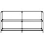 Mesa consola superficie vidrio transparente acero 158,5x30x81cm by , console tables - Ref: Foro24-846032, Price: 85,46 €, Dis...