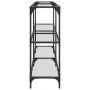 Mesa consola superficie vidrio transparente acero 158,5x30x81cm de , Mesas consola - Ref: Foro24-846032, Precio: 83,83 €, Des...
