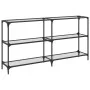 Mesa consola superficie vidrio transparente acero 158,5x30x81cm de , Mesas consola - Ref: Foro24-846032, Precio: 83,83 €, Des...