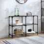 Konsolentisch mit transparenter Glasoberfläche und Stahlgestell 118,5x30x81cm. von , Konsolentische - Ref: Foro24-846030, Pre...