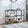 Mesa consola superficie vidrio transparente acero 118,5x30x81cm by , console tables - Ref: Foro24-846030, Price: 74,19 €, Dis...