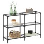 Mesa consola superficie vidrio transparente acero 118,5x30x81cm by , console tables - Ref: Foro24-846030, Price: 75,23 €, Dis...