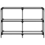 Konsolentisch mit transparenter Glasoberfläche und Stahlgestell 118,5x30x81cm. von , Konsolentische - Ref: Foro24-846030, Pre...