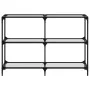 Mesa consola superficie vidrio transparente acero 118,5x30x81cm by , console tables - Ref: Foro24-846030, Price: 74,19 €, Dis...