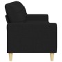 Dreisitziges schwarzes Stoffsofa, 210 cm. von , Sofas - Ref: Foro24-4007418, Preis: 308,20 €, Rabatt: %