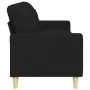 Dreisitziges schwarzes Stoffsofa, 210 cm. von , Sofas - Ref: Foro24-4007418, Preis: 300,61 €, Rabatt: %