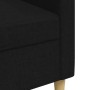 Dreisitziges schwarzes Stoffsofa, 210 cm. von , Sofas - Ref: Foro24-4007418, Preis: 308,20 €, Rabatt: %
