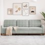 Sofá de 3 plazas terciopelo gris claro 210 cm by , Sofas - Ref: Foro24-4007644, Price: 276,88 €, Discount: %