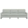 Sofá de 3 plazas terciopelo gris claro 210 cm by , Sofas - Ref: Foro24-4007644, Price: 273,87 €, Discount: %