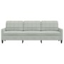 Sofá de 3 plazas terciopelo gris claro 210 cm by , Sofas - Ref: Foro24-4007644, Price: 276,88 €, Discount: %
