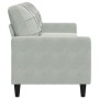 Sofá de 3 plazas terciopelo gris claro 210 cm by , Sofas - Ref: Foro24-4007644, Price: 276,88 €, Discount: %