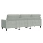 Sofá de 3 plazas terciopelo gris claro 210 cm by , Sofas - Ref: Foro24-4007644, Price: 276,88 €, Discount: %