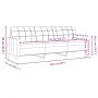 Dreisitzer-Sofa aus hellgrauem Samt, 210 cm von , Sofas - Ref: Foro24-4007644, Preis: 273,87 €, Rabatt: %
