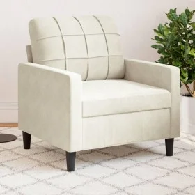 Sillón de terciopelo color crema 60 cm by , Sofas - Ref: Foro24-4007612, Price: 158,58 €, Discount: %