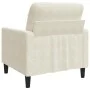 Samt-Sessel in Cremefarbe, 60 cm. von , Sofas - Ref: Foro24-4007612, Preis: 158,58 €, Rabatt: %
