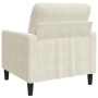 Sillón de terciopelo color crema 60 cm by , Sofas - Ref: Foro24-4007612, Price: 162,88 €, Discount: %