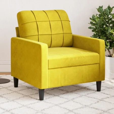 Gelber Samtsessel, 60 cm. von , Sofas - Ref: Foro24-4007610, Preis: 150,91 €, Rabatt: %