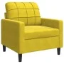 Gelber Samtsessel, 60 cm. von , Sofas - Ref: Foro24-4007610, Preis: 150,91 €, Rabatt: %