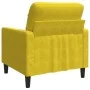 Gelber Samtsessel, 60 cm. von , Sofas - Ref: Foro24-4007610, Preis: 150,91 €, Rabatt: %