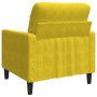 Sillón de terciopelo amarillo 60 cm by , Sofas - Ref: Foro24-4007610, Price: 153,51 €, Discount: %