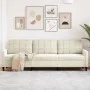 Sofá de 3 plazas terciopelo color crema 210 cm by , Sofas - Ref: Foro24-4007652, Price: 312,47 €, Discount: %