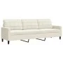 Sofá de 3 plazas terciopelo color crema 210 cm by , Sofas - Ref: Foro24-4007652, Price: 312,47 €, Discount: %
