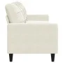 Sofá de 3 plazas terciopelo color crema 210 cm by , Sofas - Ref: Foro24-4007652, Price: 312,47 €, Discount: %