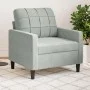 Sillón de terciopelo gris claro 60 cm by , Sofas - Ref: Foro24-4007604, Price: 138,07 €, Discount: %