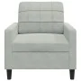 Sillón de terciopelo gris claro 60 cm by , Sofas - Ref: Foro24-4007604, Price: 138,07 €, Discount: %