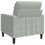 Hellgrauer Samtsessel, 60 cm. von , Sofas - Ref: Foro24-4007604, Preis: 140,19 €, Rabatt: %
