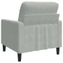 Sillón de terciopelo gris claro 60 cm by , Sofas - Ref: Foro24-4007604, Price: 138,07 €, Discount: %