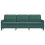 Dreisitzer-Sofa aus dunkelgrünem Samt, 210 cm von , Sofas - Ref: Foro24-4007646, Preis: 328,95 €, Rabatt: %