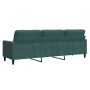 Sofá de 3 plazas terciopelo verde oscuro 210 cm de , Sofás - Ref: Foro24-4007646, Precio: 340,12 €, Descuento: %
