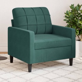 Sillón de terciopelo verde oscuro 60 cm by , Sofas - Ref: Foro24-4007606, Price: 170,63 €, Discount: %