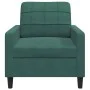 Sillón de terciopelo verde oscuro 60 cm de , Sofás - Ref: Foro24-4007606, Precio: 167,46 €, Descuento: %